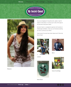 My Secret Closet website design and development
