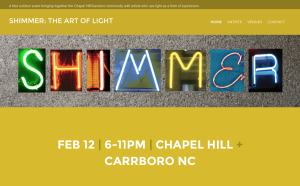 Shimmer: The Art of Light website design and development
